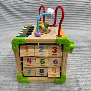 LeapFrog Touch & Learn Wooden Activity Cube - Wood Baby and Toddler Toys